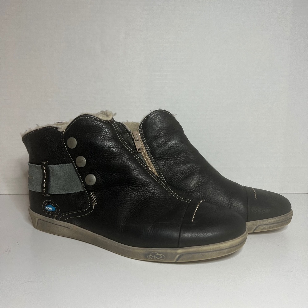 Wool-Lined Ankle Booties - Cloud Footwear - Size EU 39